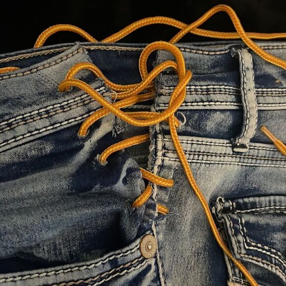 Hydraulic jeans 17/18 lola curvy light wash acid wash bootcut flare jeans - Picture 9 of 9